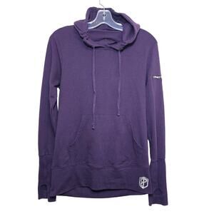 Born Primitive‎ Women's Athleisure Hoodie Sweatshirt XS Purple Open Back Sporty